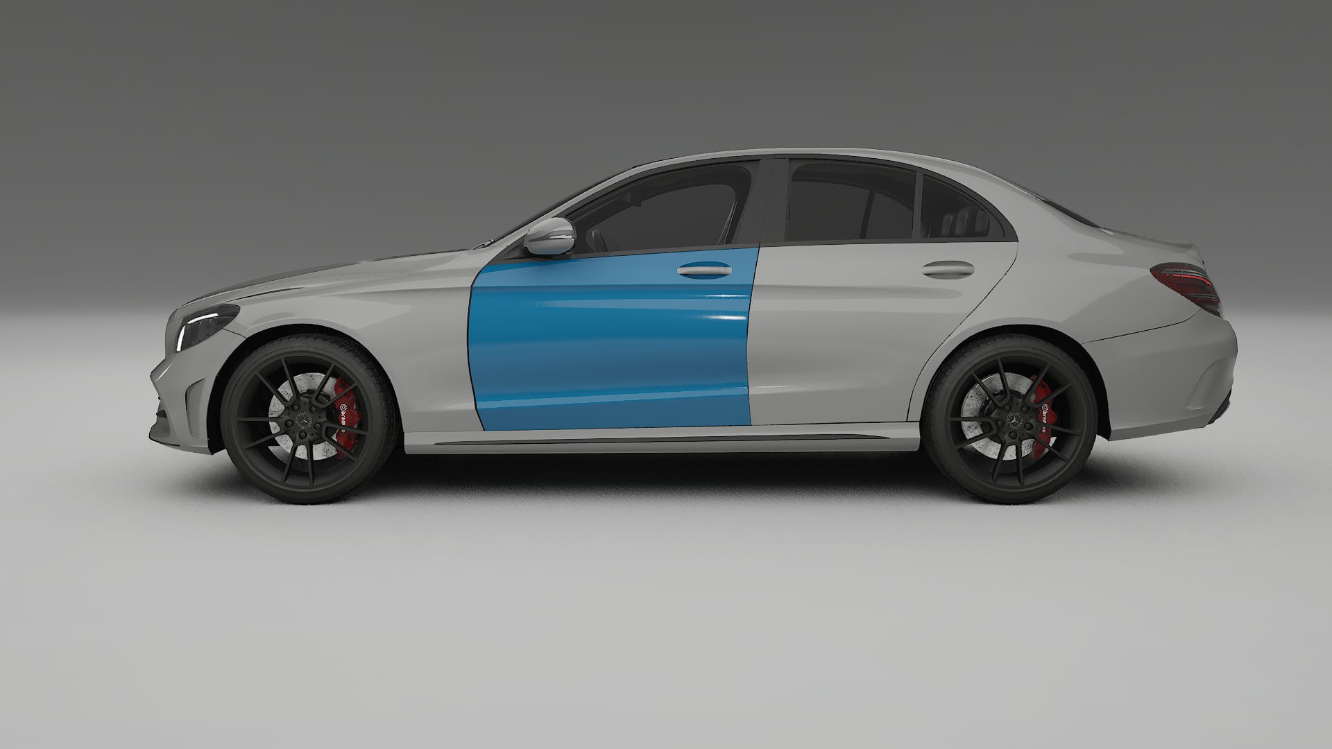 Mercedes C-Class W205 AMG sedan Paint Protection Film | CrystalGuard Transparent PPF Full Pre-Cut Kit