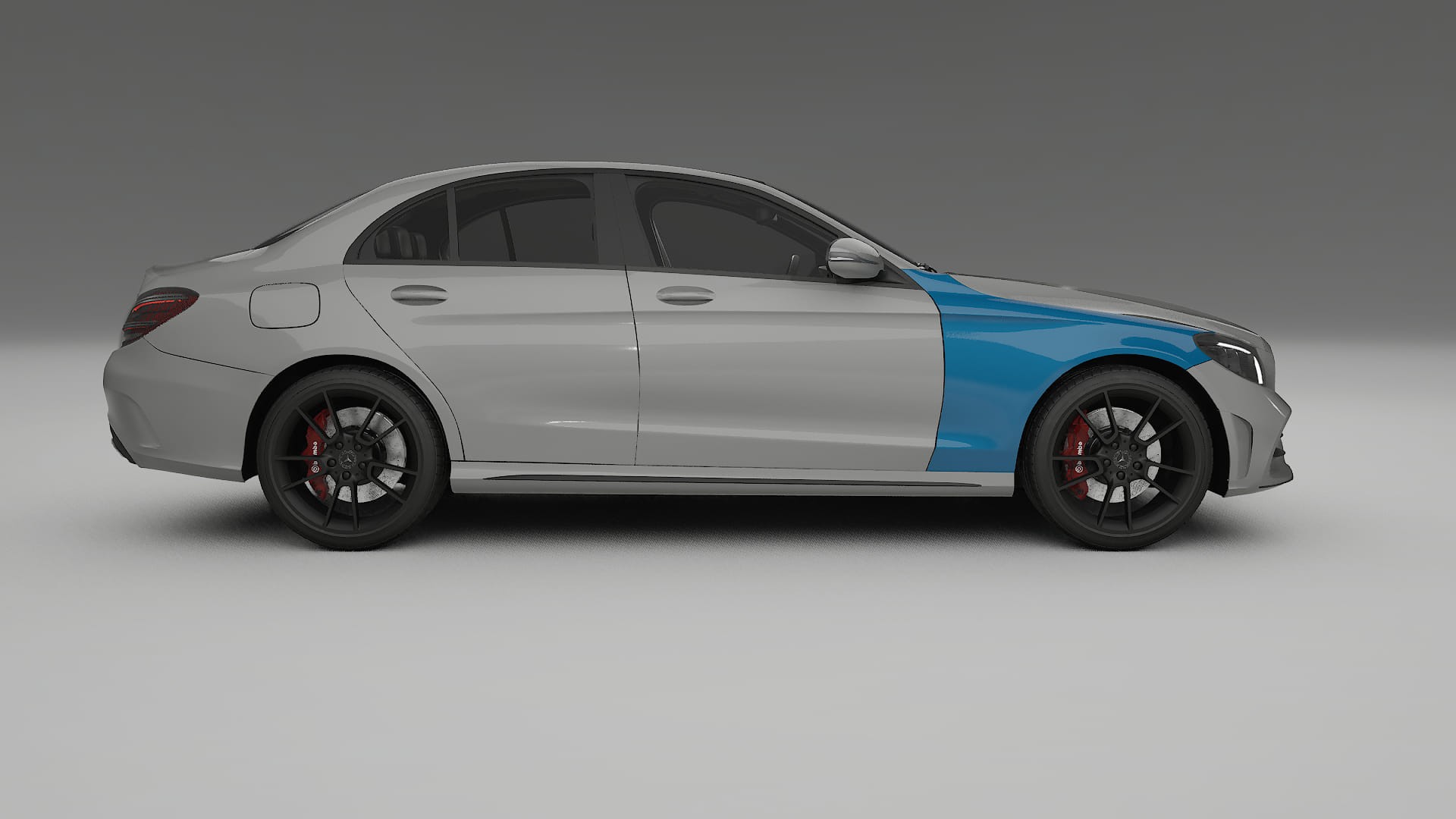 Mercedes C-Class W205 AMG sedan Paint Protection Film | CrystalGuard Transparent PPF Full Pre-Cut Kit