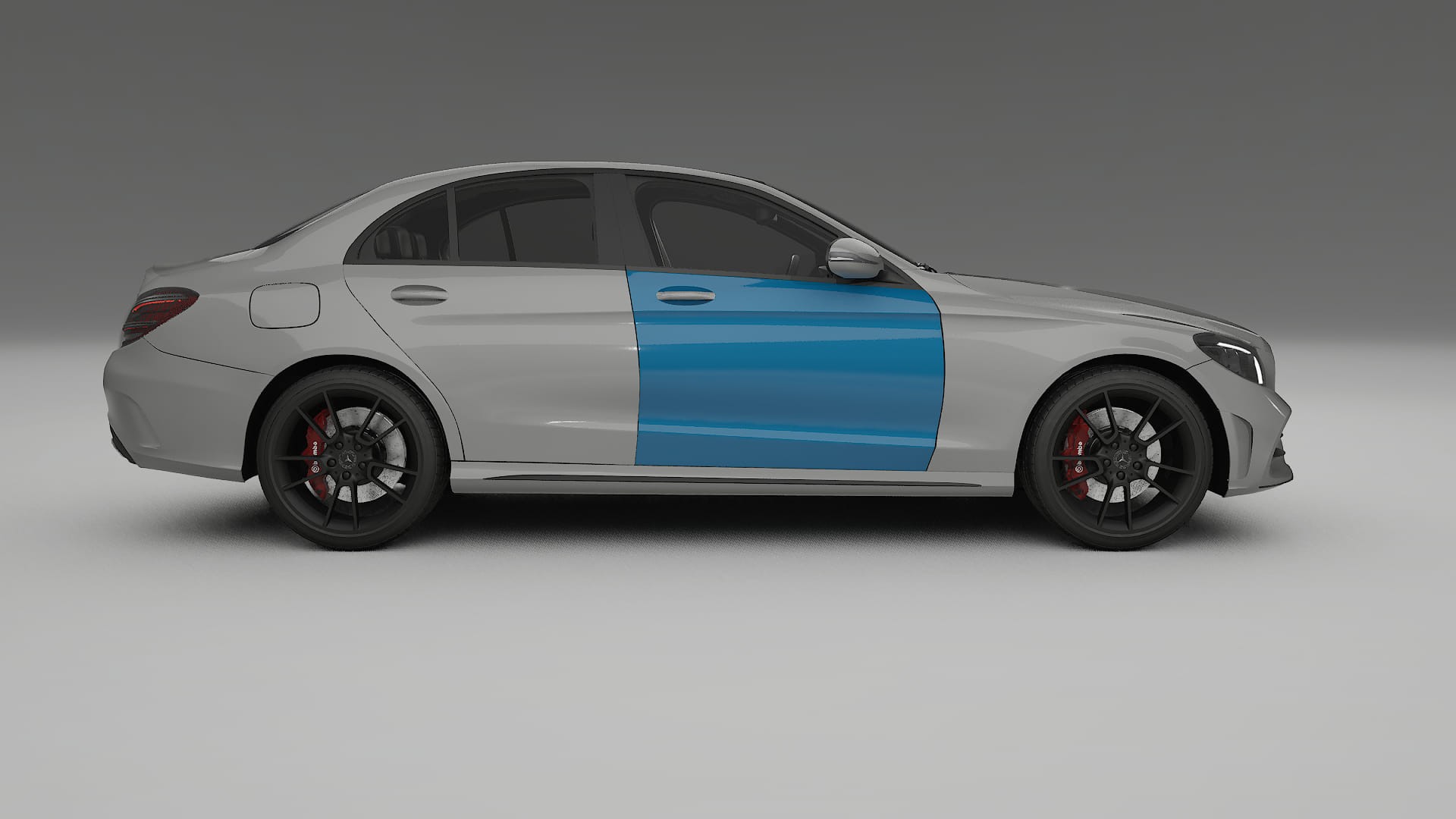 Mercedes C-Class W205 AMG sedan Paint Protection Film | CrystalGuard Transparent PPF Full Pre-Cut Kit