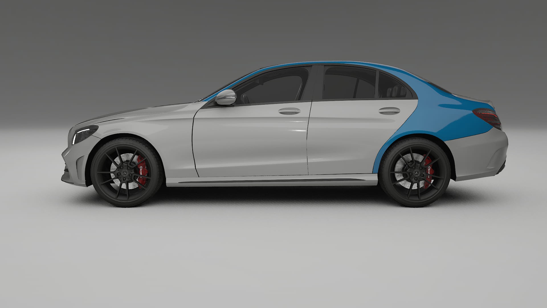 Mercedes C-Class W205 AMG sedan Paint Protection Film | CrystalGuard Transparent PPF Full Pre-Cut Kit