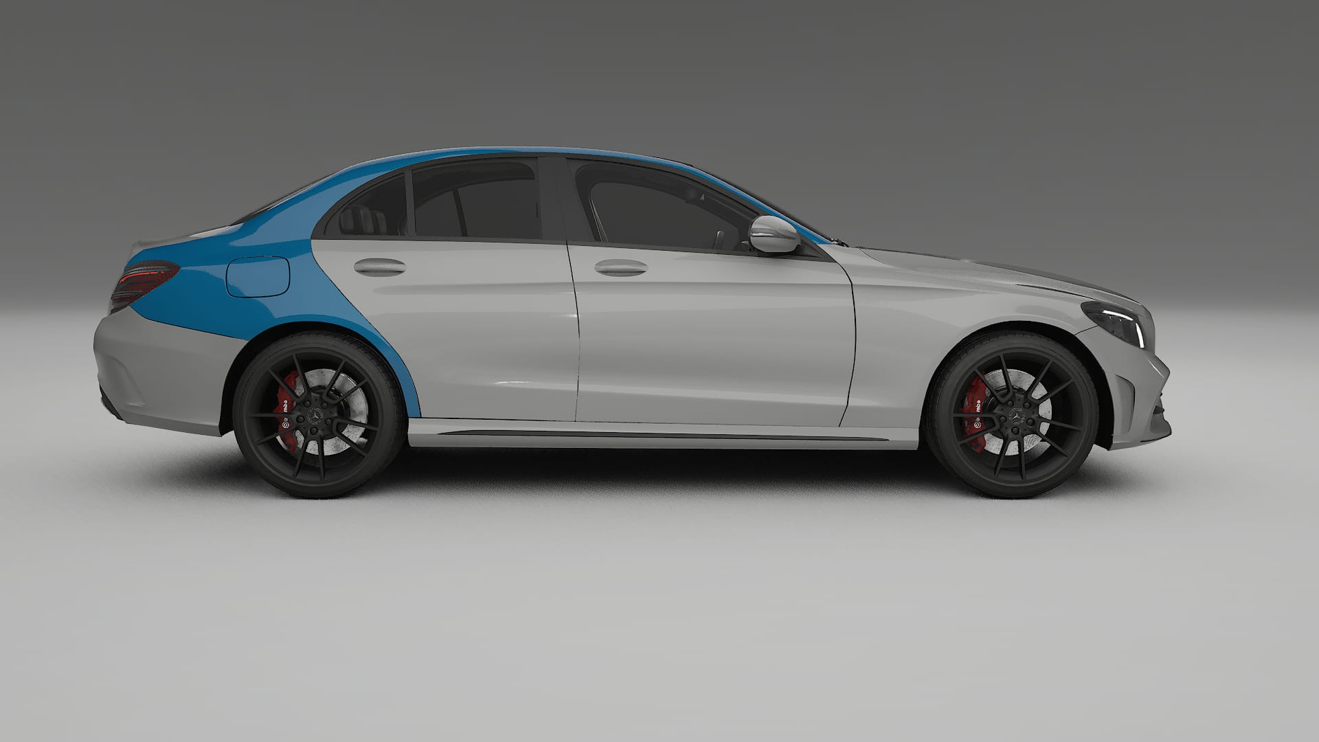 Mercedes C-Class W205 AMG sedan Paint Protection Film | CrystalGuard Transparent PPF Full Pre-Cut Kit