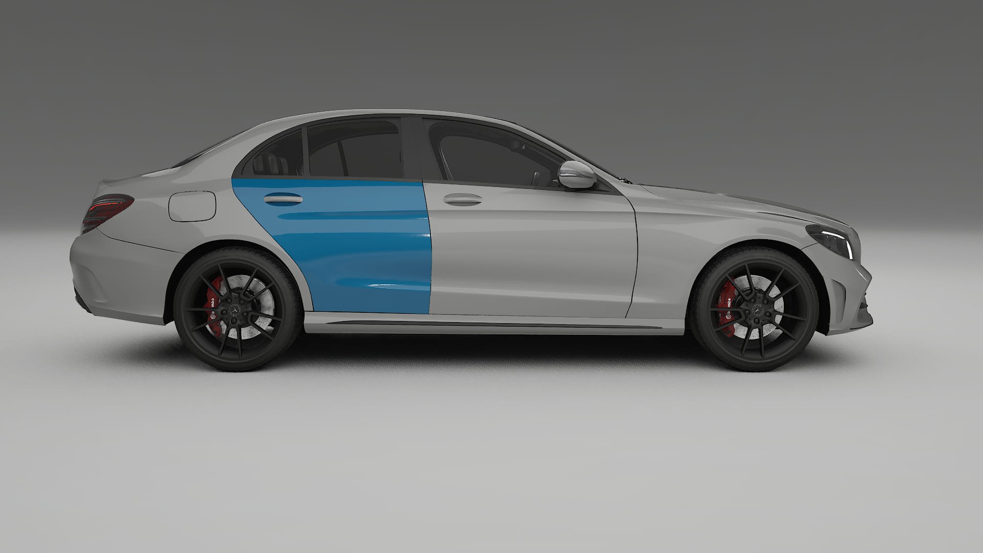Mercedes C-Class W205 AMG sedan Paint Protection Film | CrystalGuard Transparent PPF Full Pre-Cut Kit