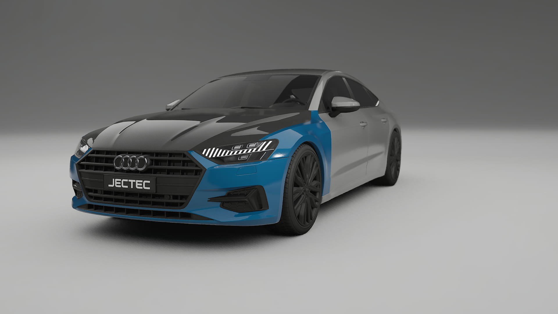Audi A7 C8 Sportback prefacelift PPF | CrystalGuard Front Kit with Carbon Bonnet