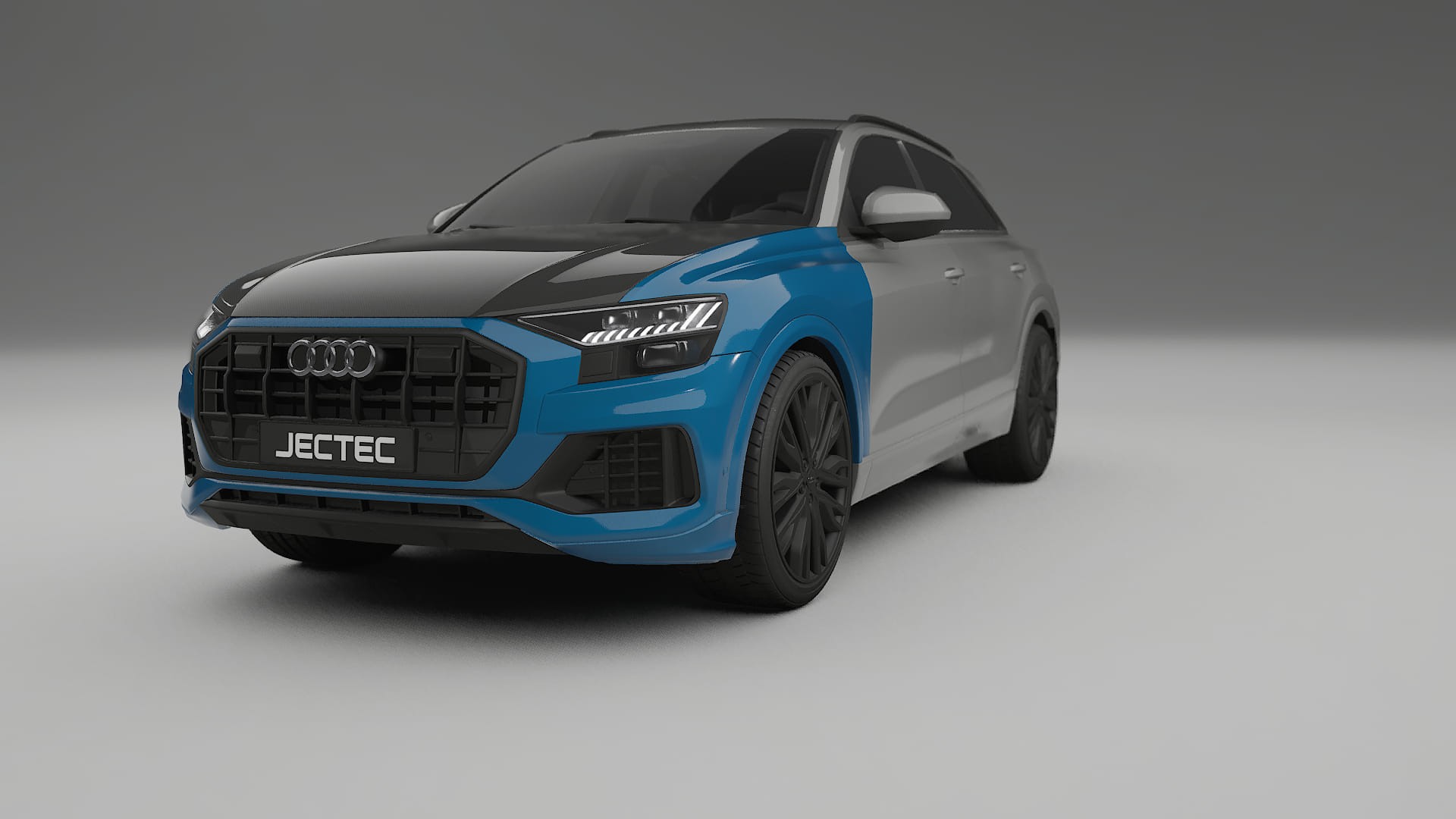 Audi Q8 F1 prefacelift PPF | CrystalGuard Front Kit with Carbon Bonnet