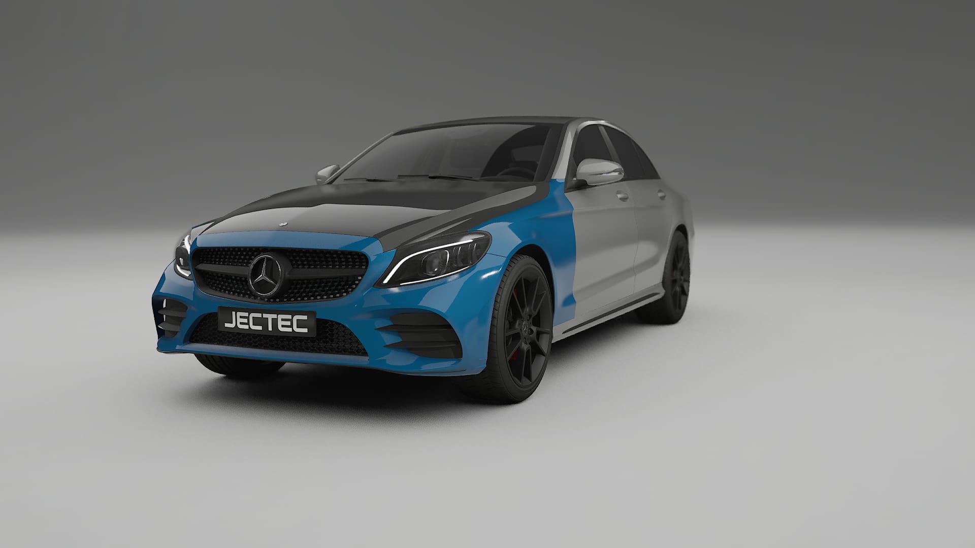 Mercedes C-Class W205 AMG sedan PPF | CrystalGuard Front Kit with Carbon Bonnet