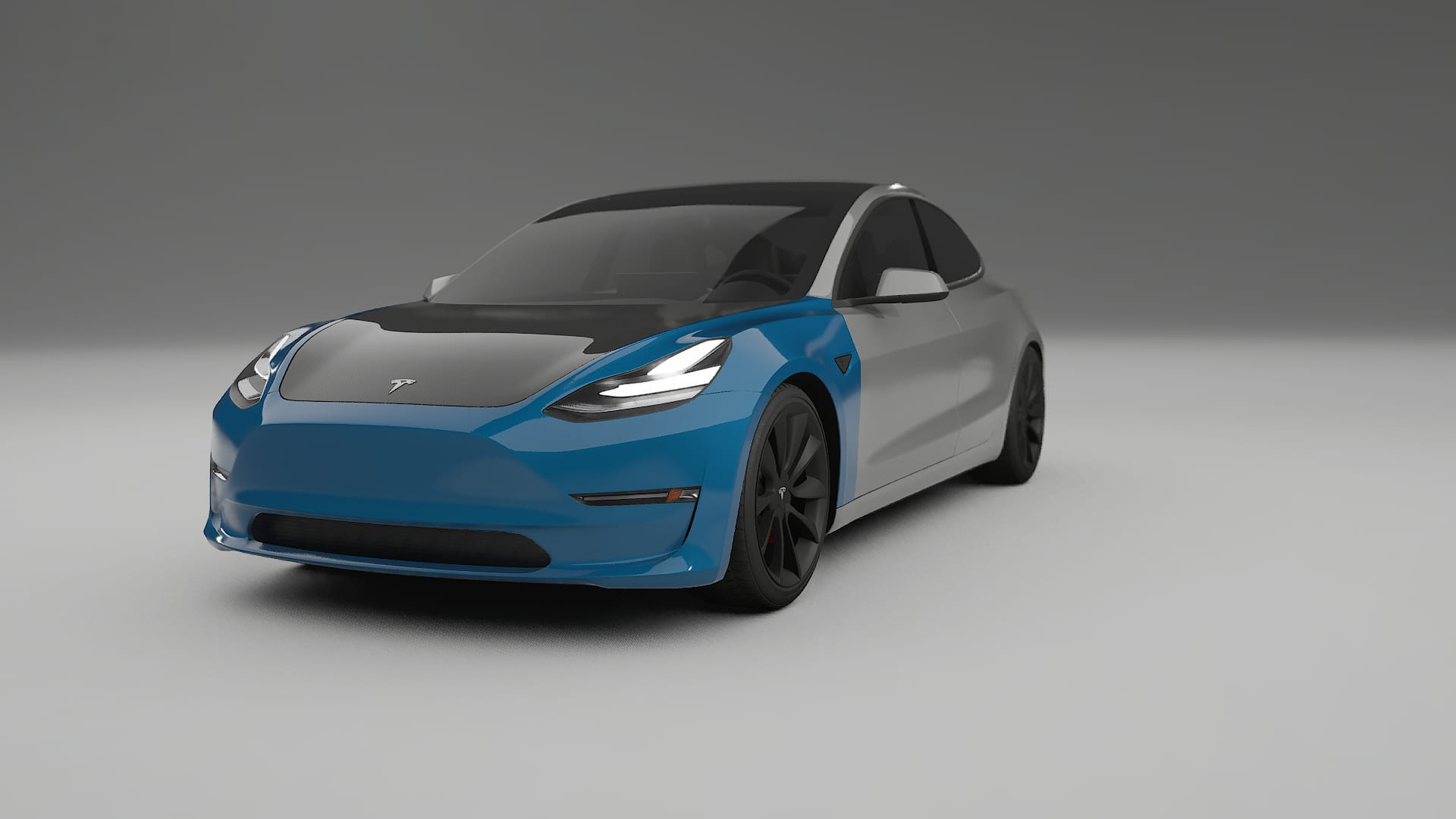 Tesla Model3 PPF | CrystalGuard Front Kit with Carbon Bonnet