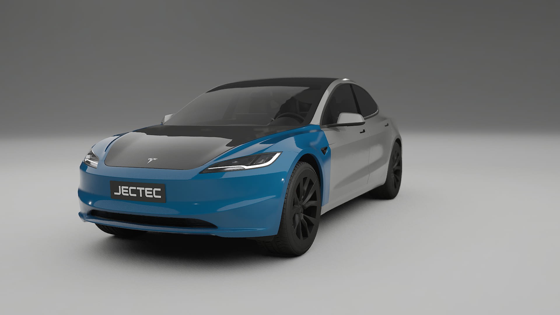 Tesla Model3 Highland PPF | CrystalGuard Front Kit with Carbon Bonnet