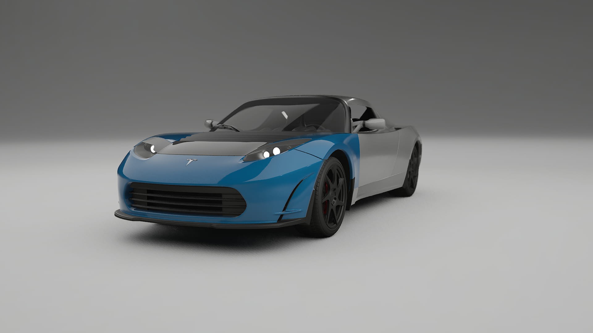 Tesla Roadster 2.5 PPF | CrystalGuard Front Kit with Carbon Bonnet