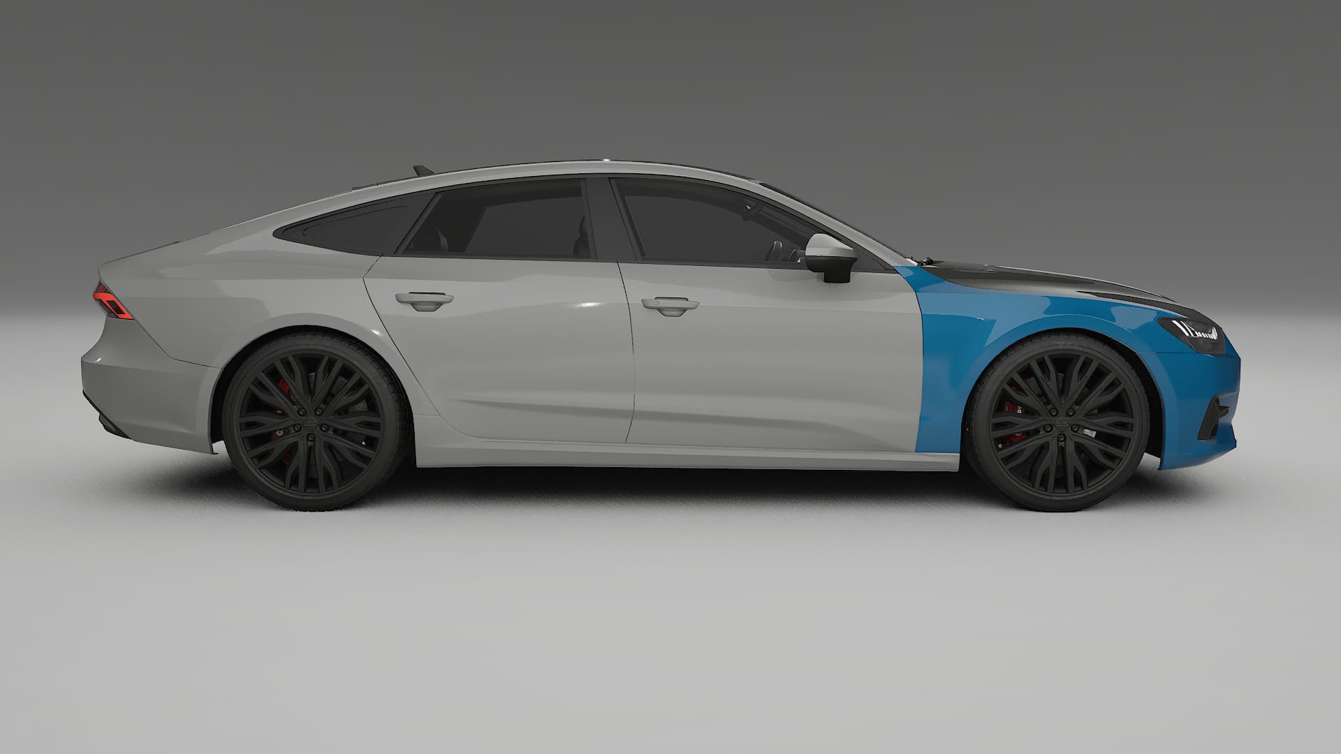 Audi A7 C8 Sportback prefacelift PPF | CrystalGuard Front Kit with Carbon Bonnet 2