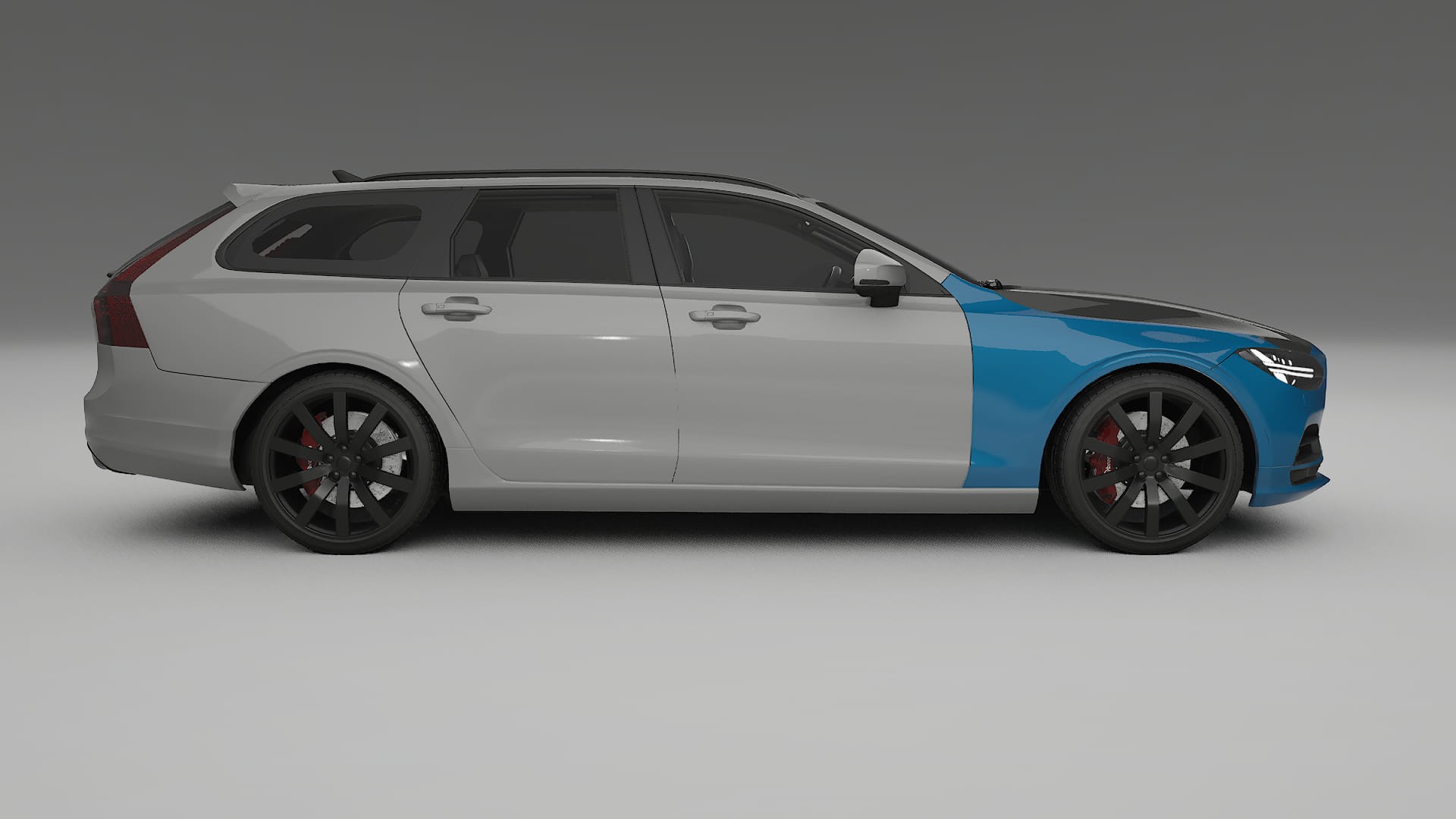 Volvo V90 P5 PPF | CrystalGuard Front Kit with Carbon Bonnet