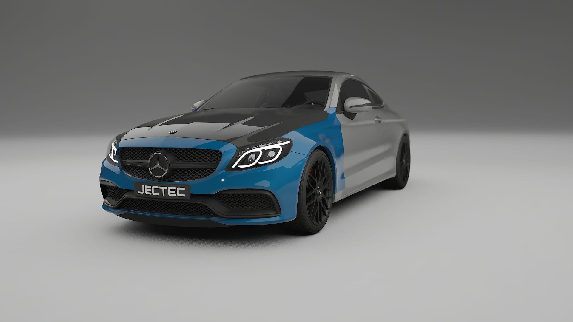 Mercedes C63 AMG W205 Coupe PPF | CrystalGuard Front Kit with Carbon Bonnet