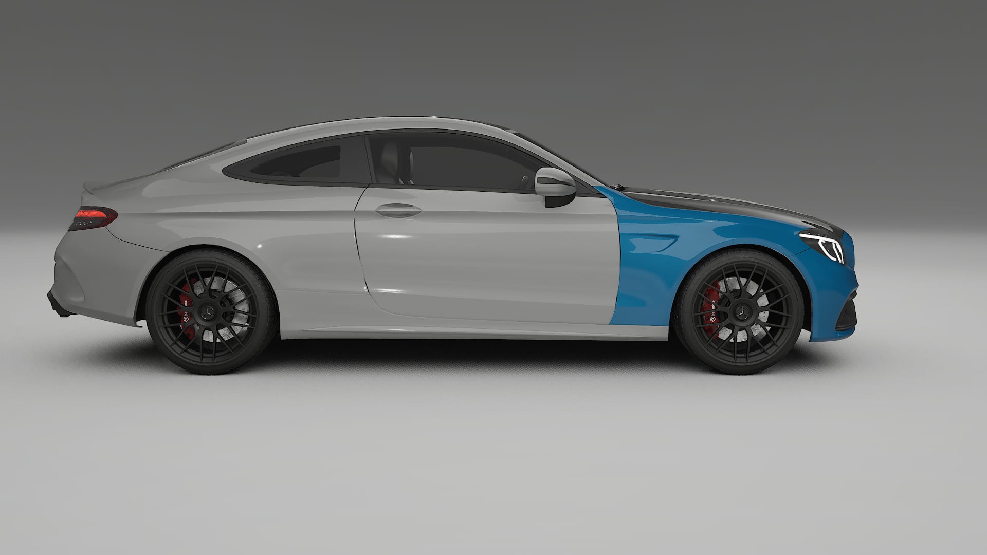 Mercedes C63 AMG W205 Coupe PPF | CrystalGuard Front Kit with Carbon Bonnet 2