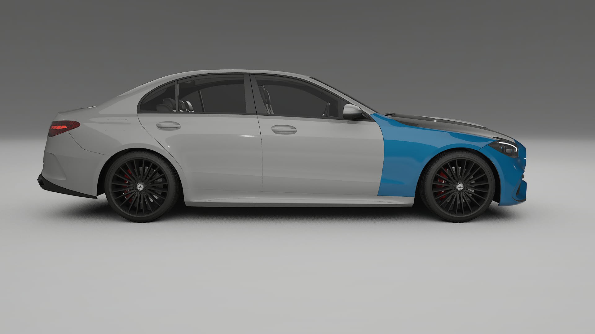 Mercedes C-Class W206 PPF | CrystalGuard Front Kit with Carbon Bonnet 2