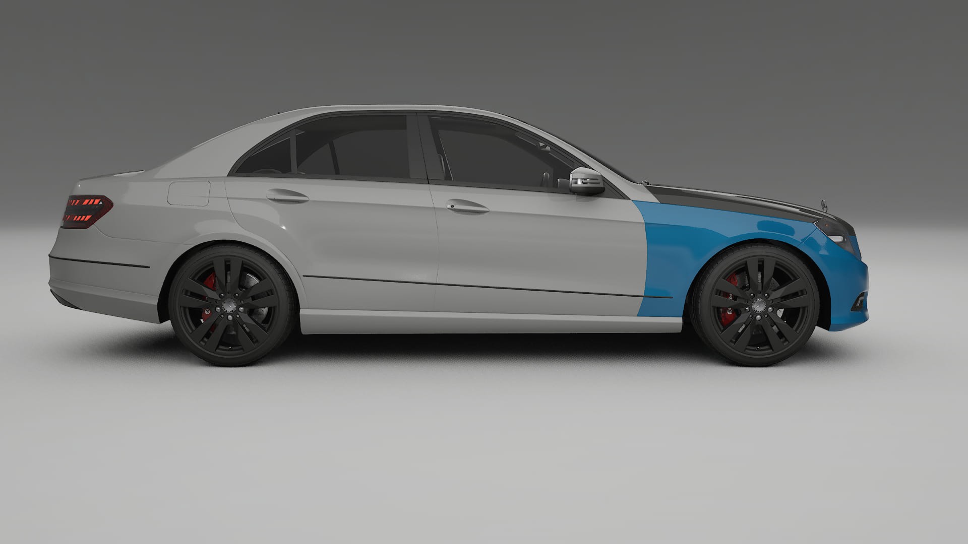 Mercedes E-Class Sedan W212 Prefacelift PPF | CrystalGuard Front Kit with Carbon Bonnet 2