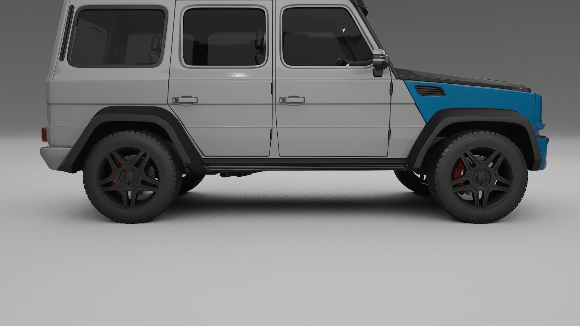 Mercedes G-class 4x4 W463 PPF | CrystalGuard Front Kit with Carbon Bonnet 2
