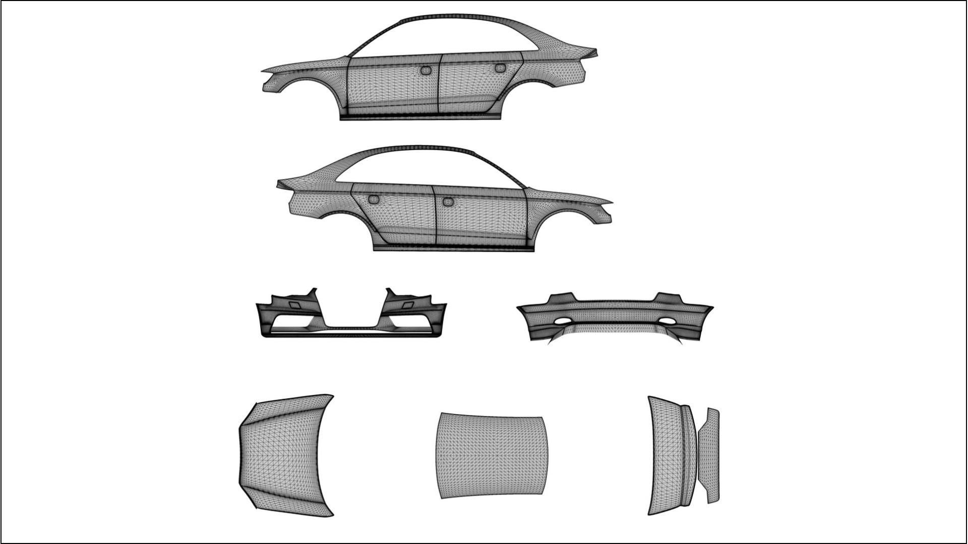 Audi A3 8V sedan prefacelift pre-LCI BARCELONA Designed Wrap PPF Kit – Printable Polyurethane Film 2