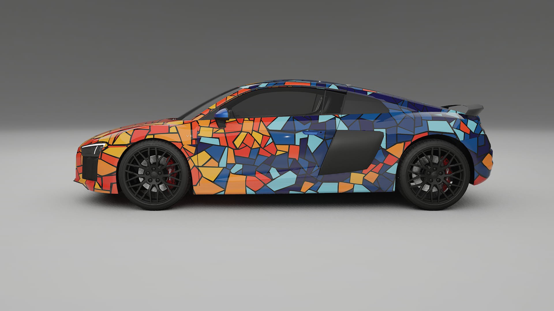 Audi R8 typ-4S prefacelift pre-LCI BARCELONA Designed Wrap PPF Kit – Printable Polyurethane Film