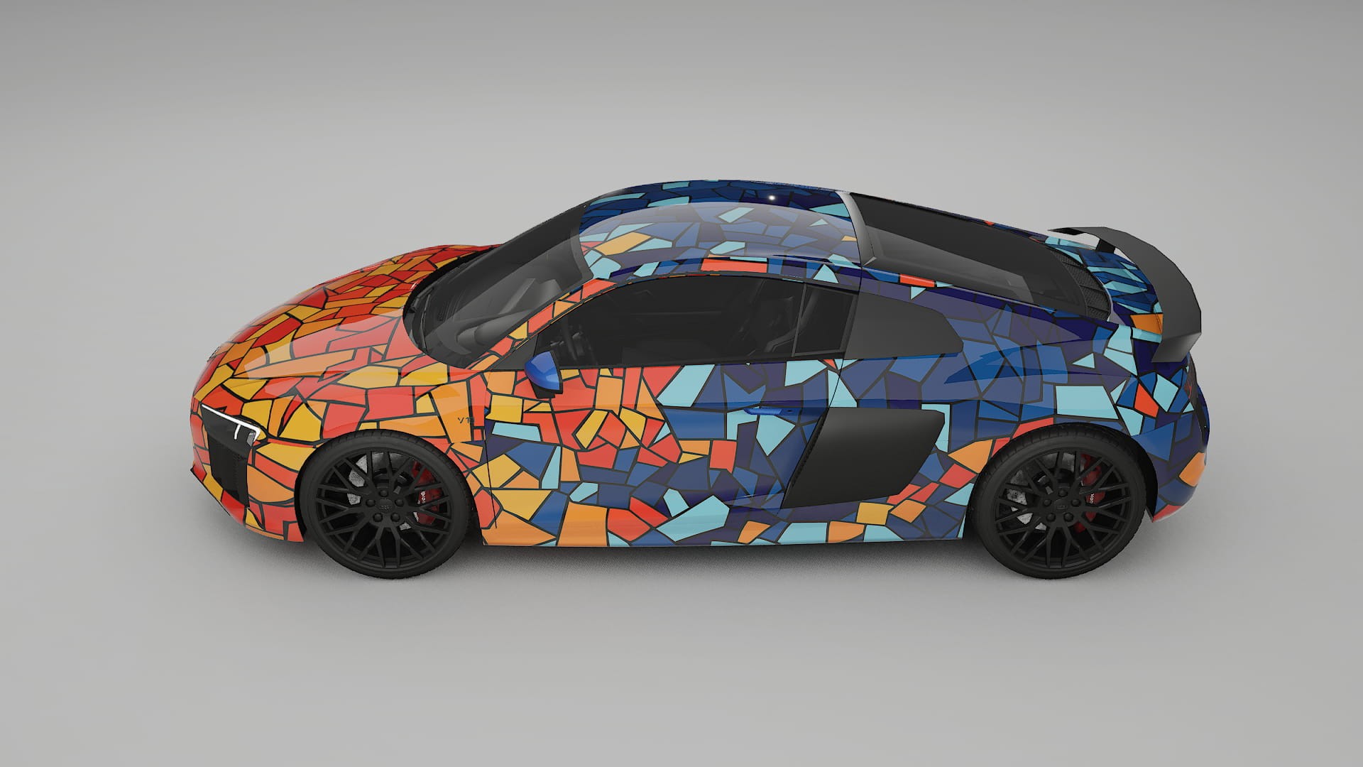 Audi R8 typ-4S prefacelift pre-LCI BARCELONA Designed Wrap PPF Kit – Printable Polyurethane Film