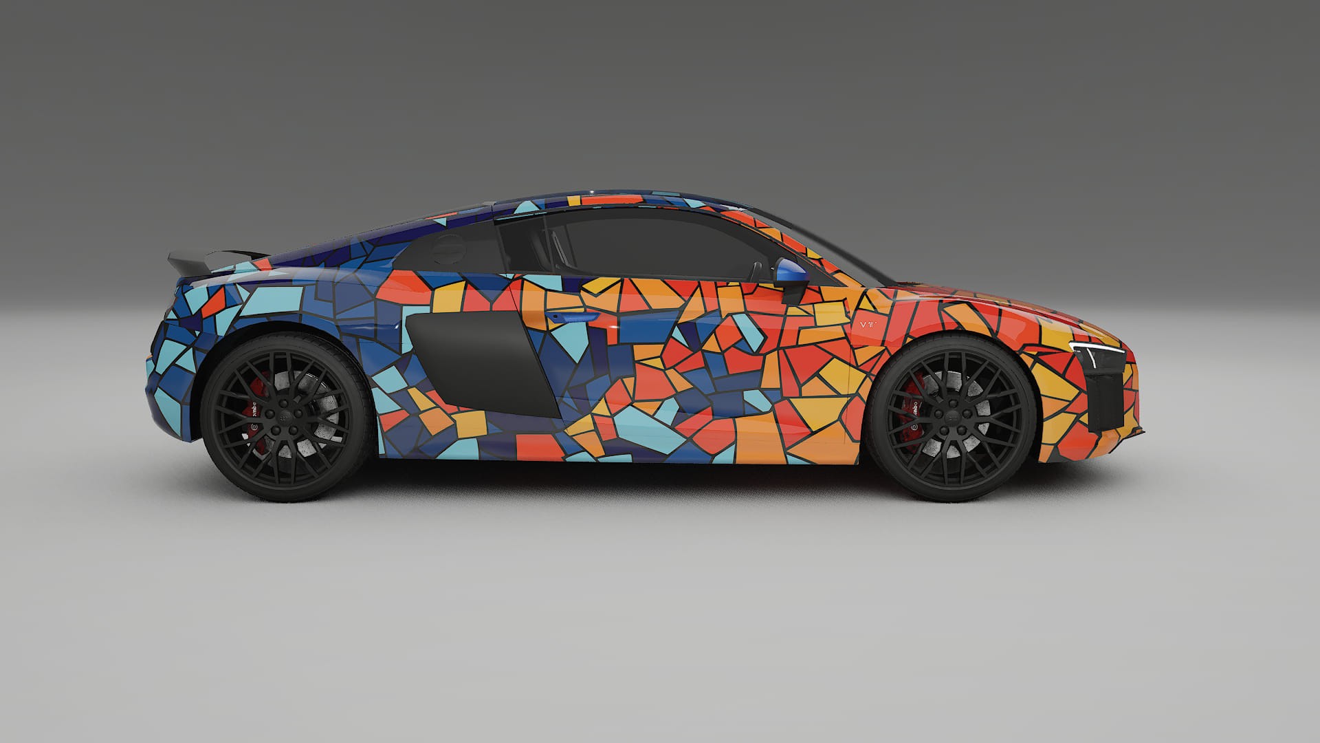 Audi R8 typ-4S prefacelift pre-LCI BARCELONA Designed Wrap PPF Kit – Printable Polyurethane Film