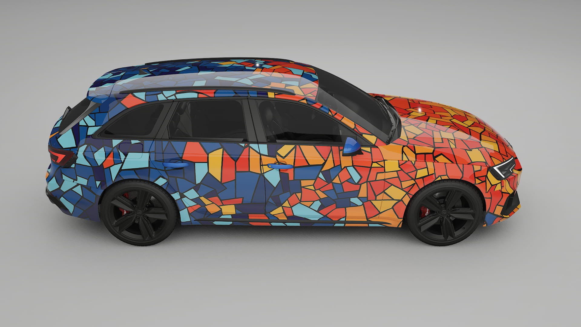 Audi RS4 Avant B9 prefacelift pre-LCI BARCELONA Designed Wrap PPF Kit – Printable Polyurethane Film