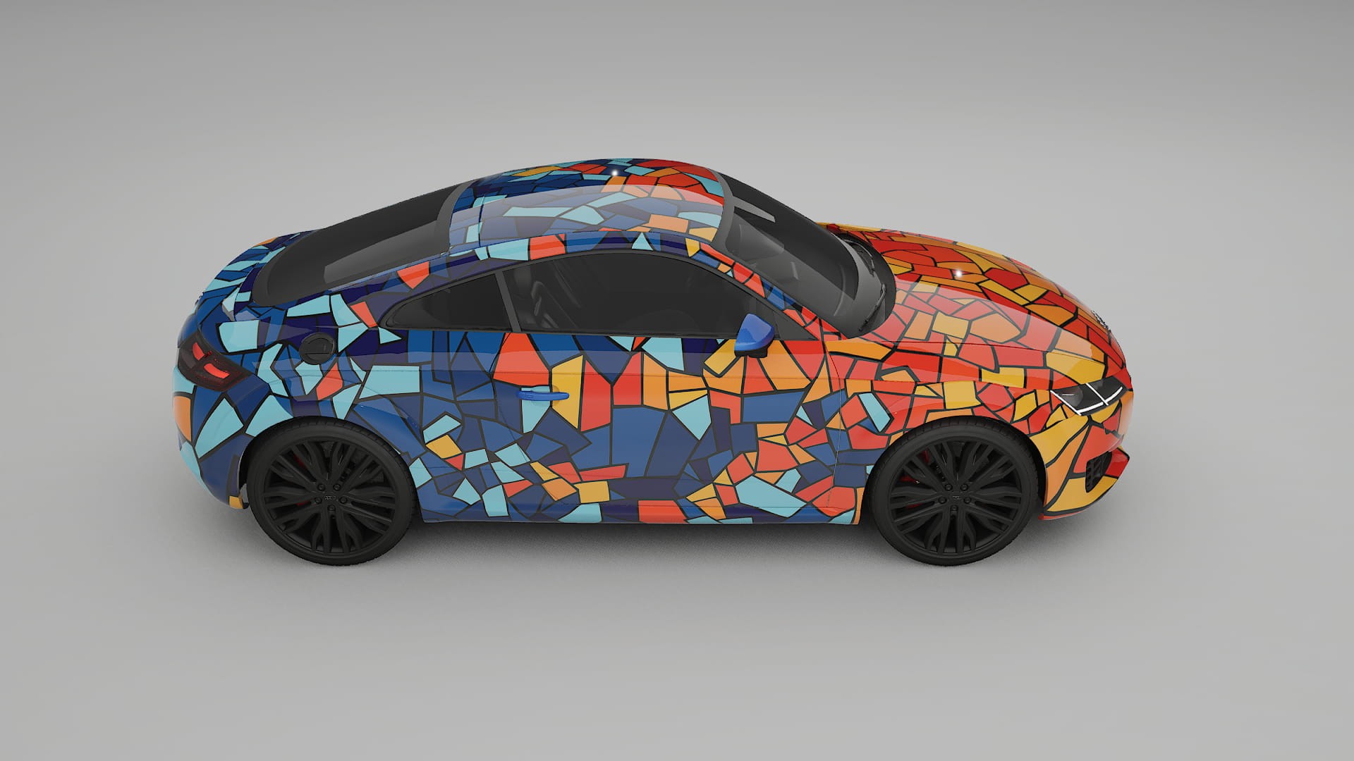 Audi TT Coupe 8S prefacelift pre-LCI BARCELONA Designed Wrap PPF Kit – Printable Polyurethane Film