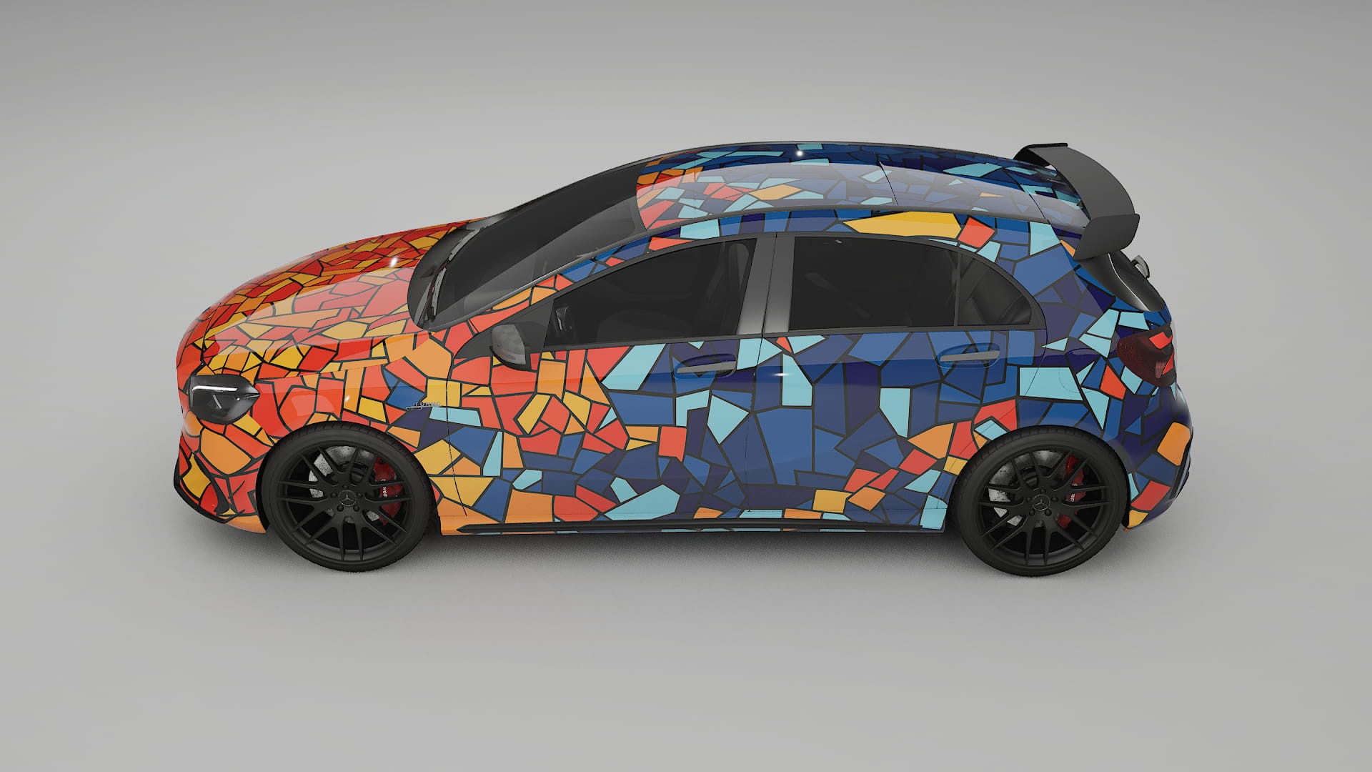 Mercedes A45 AMG W176 BARCELONA Designed Wrap PPF Kit – Printable Polyurethane Film