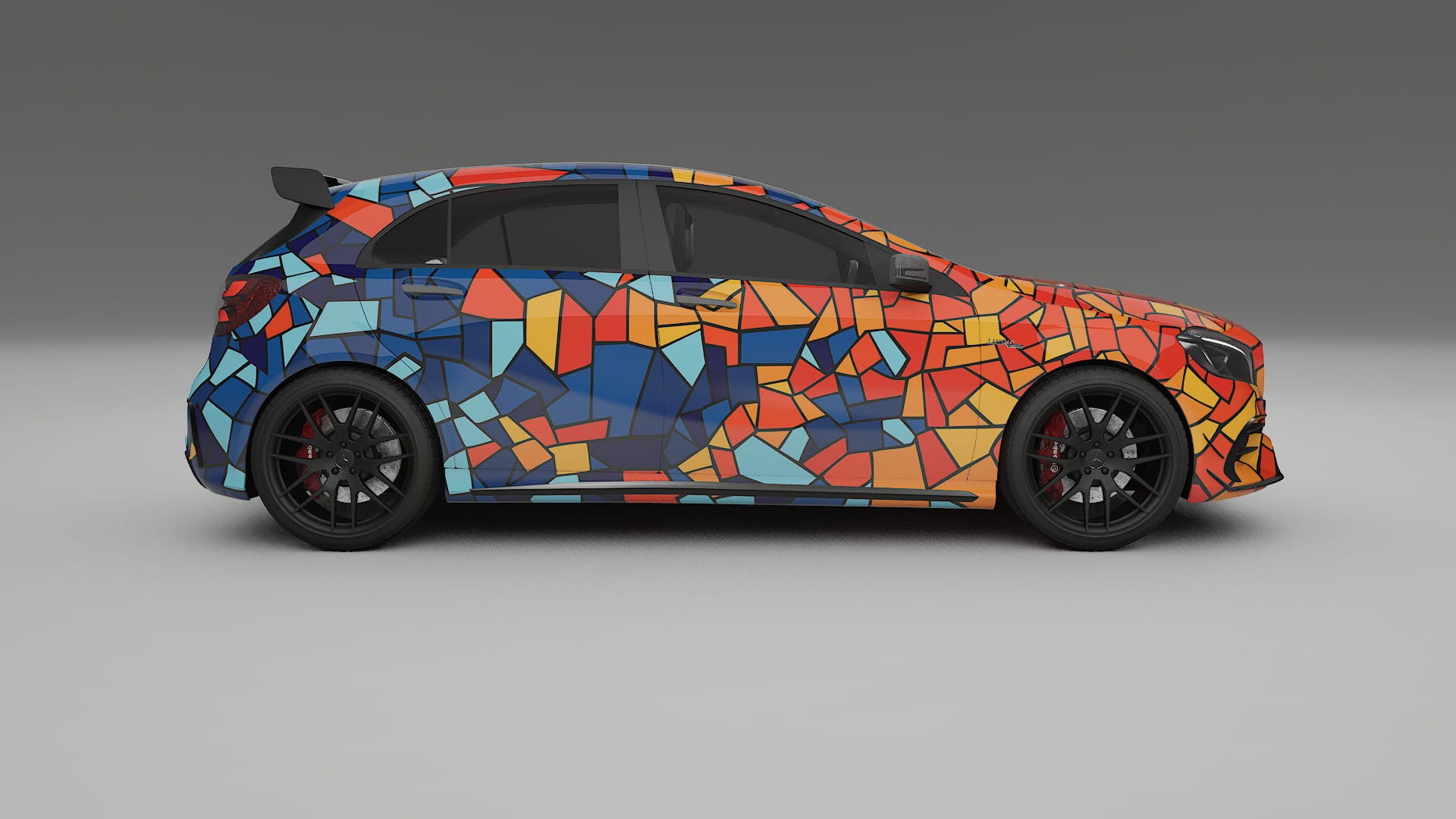 Mercedes A45 AMG W176 BARCELONA Designed Wrap PPF Kit – Printable Polyurethane Film