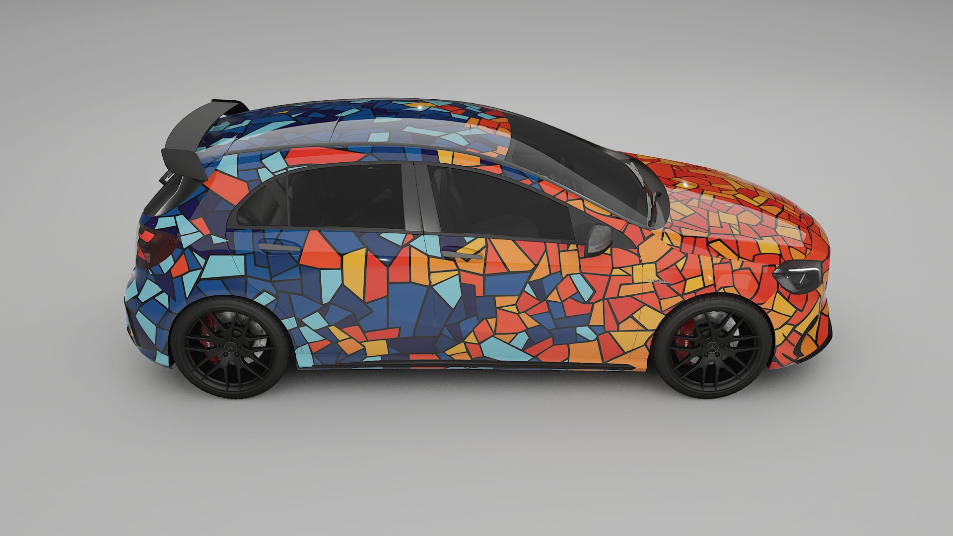 Mercedes A45 AMG W176 BARCELONA Designed Wrap PPF Kit – Printable Polyurethane Film