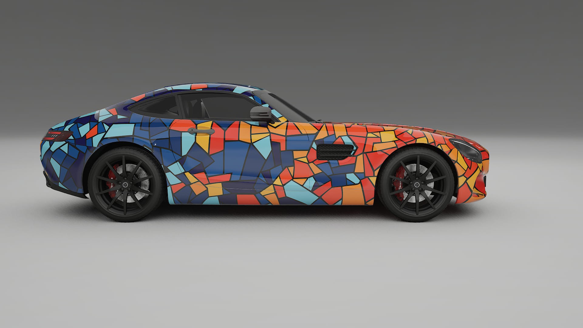 Mercedes AMG GT C190 Coupe BARCELONA Designed Wrap PPF Kit – Printable Polyurethane Film