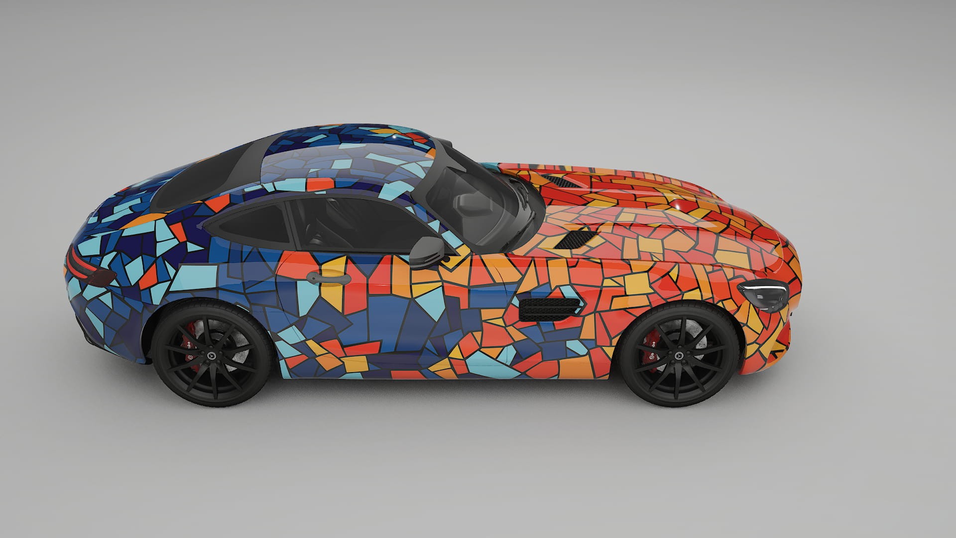 Mercedes AMG GT C190 Coupe BARCELONA Designed Wrap PPF Kit – Printable Polyurethane Film