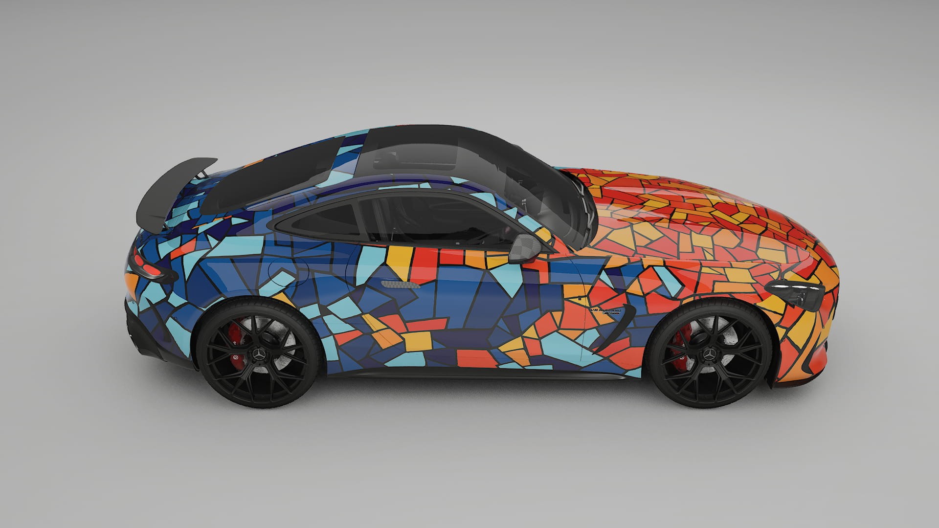 Mercedes AMG GT Coupe C192 BARCELONA Designed Wrap PPF Kit – Printable Polyurethane Film