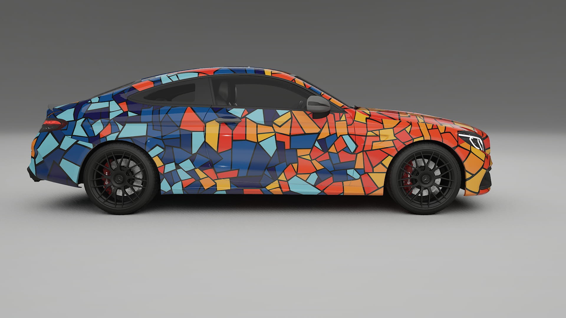 Mercedes C63 AMG W205 Coupe BARCELONA Designed Wrap PPF Kit – Printable Polyurethane Film