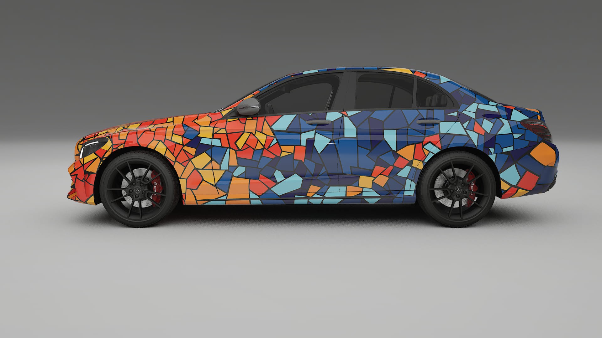 Mercedes C-class W205 AMG sedan BARCELONA Designed Wrap PPF Kit – Printable Polyurethane Film