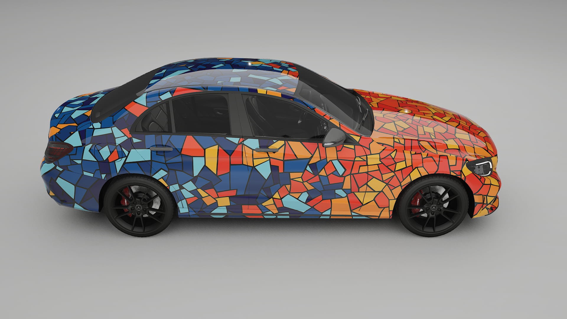 Mercedes C-class W205 AMG sedan BARCELONA Designed Wrap PPF Kit – Printable Polyurethane Film