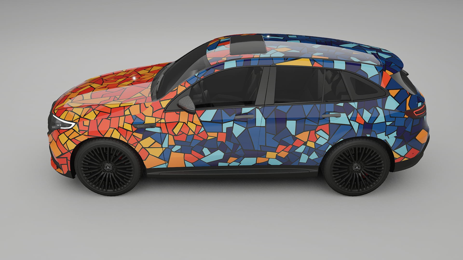 Mercedes EQC AMG BARCELONA Designed Wrap PPF Kit – Printable Polyurethane Film