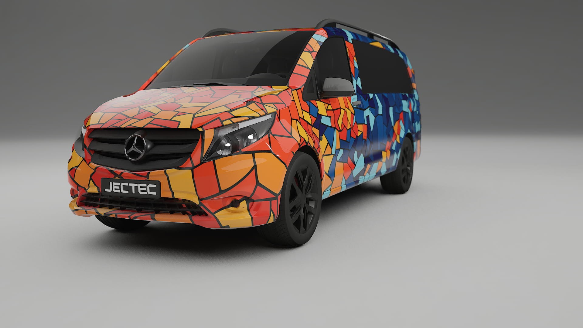 Mercedes Vito Short W447 prefacelift pre-LCI BARCELONA Designed Wrap PPF Kit – Printable Polyurethane Film