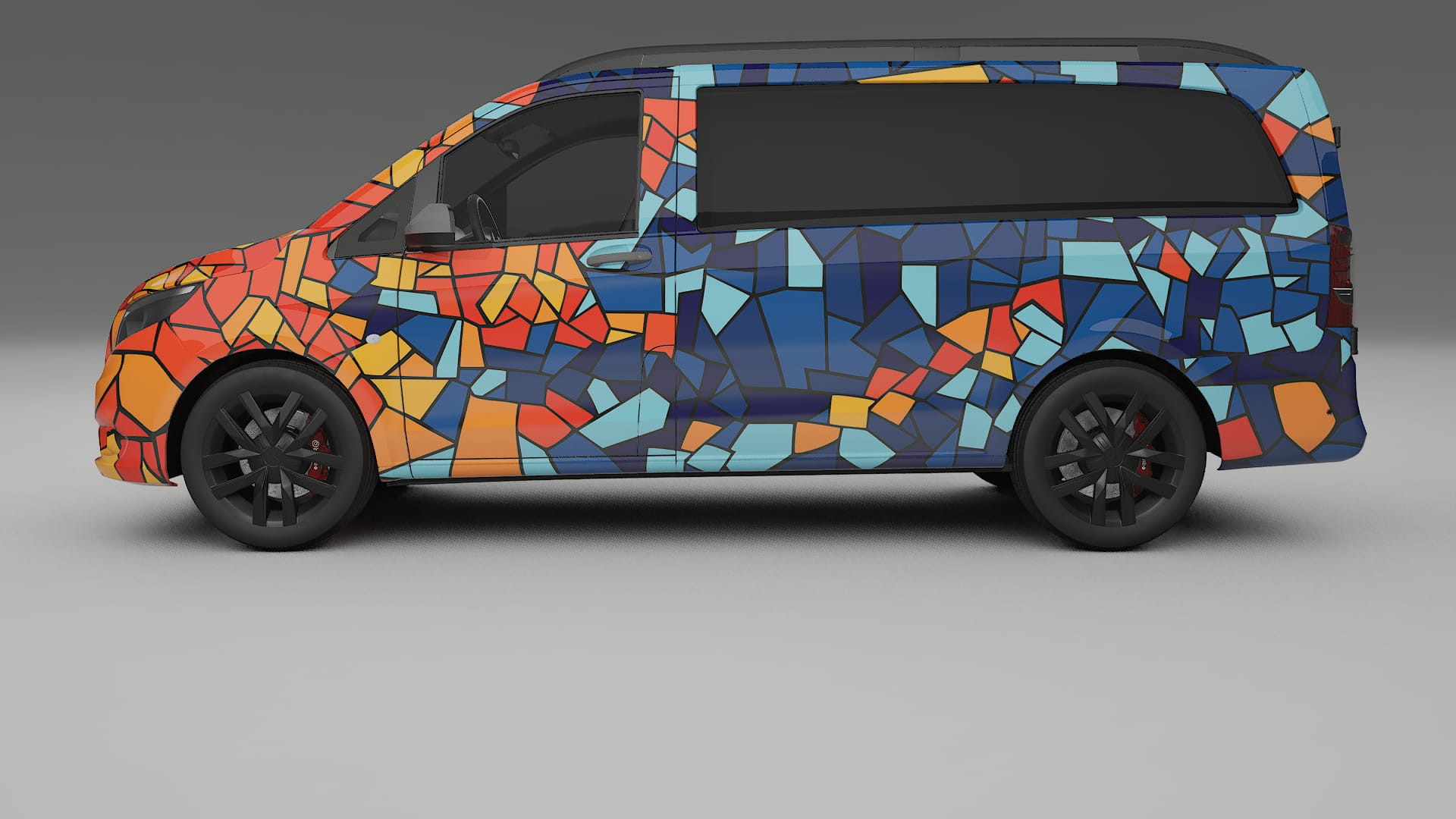 Mercedes Vito Short W447 prefacelift pre-LCI BARCELONA Designed Wrap PPF Kit – Printable Polyurethane Film
