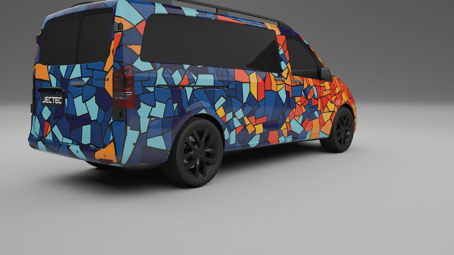 Mercedes Vito Short W447 prefacelift pre-LCI BARCELONA Designed Wrap PPF Kit – Printable Polyurethane Film