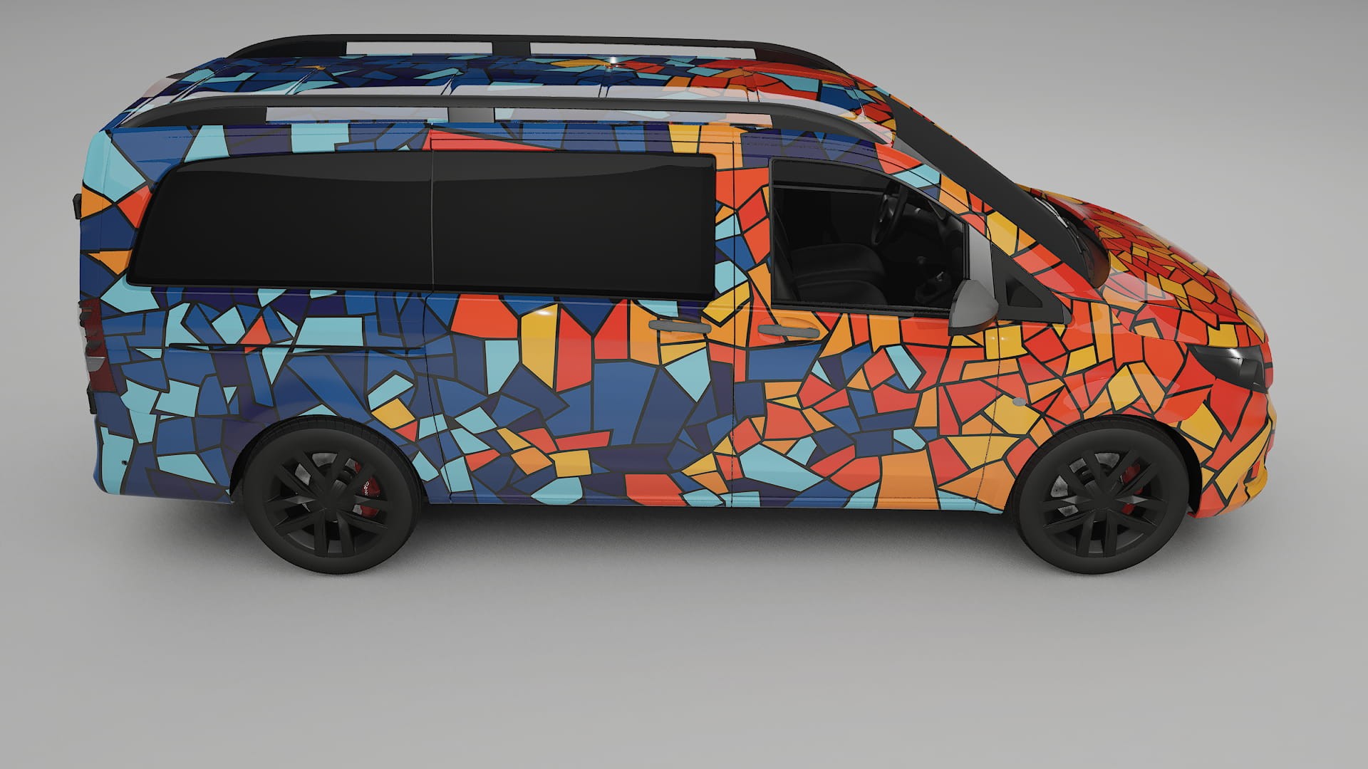 Mercedes Vito Short W447 prefacelift pre-LCI BARCELONA Designed Wrap PPF Kit – Printable Polyurethane Film