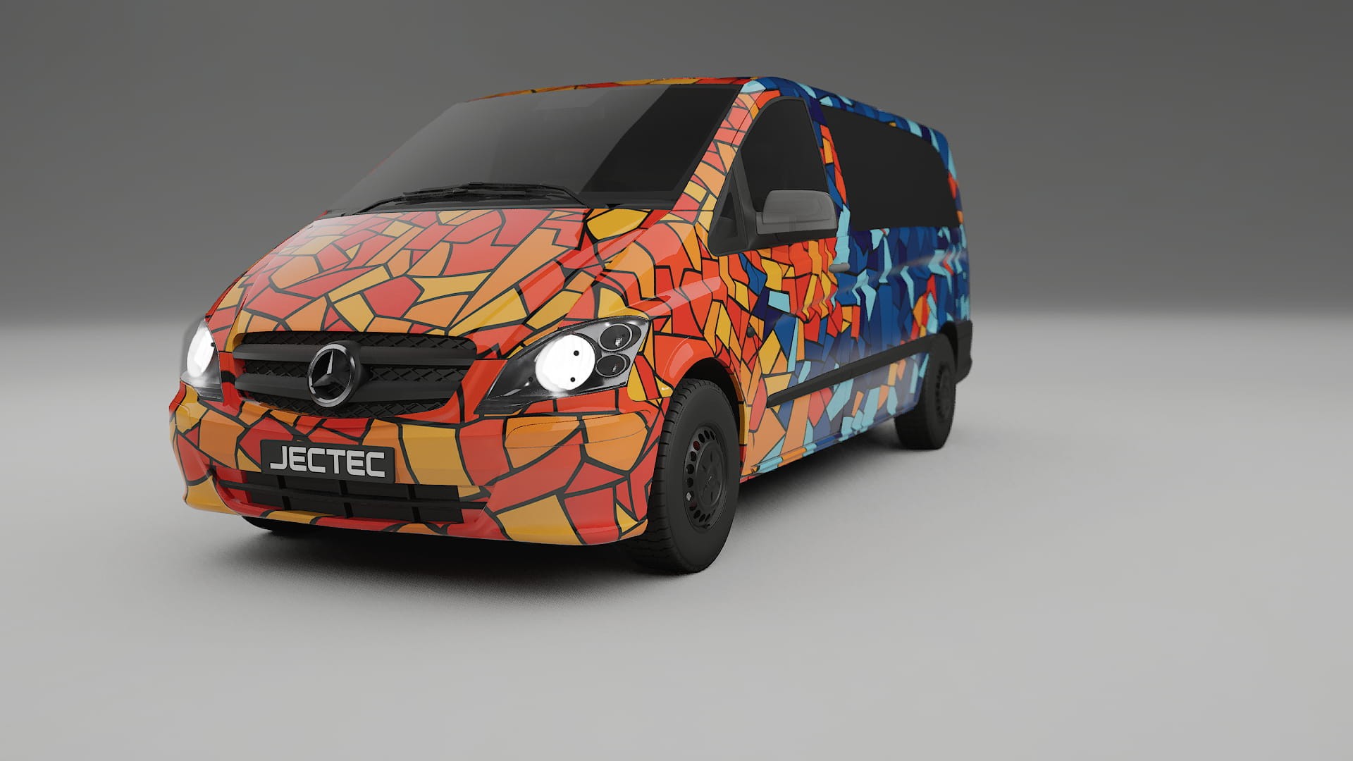 Mercedes Vito Short W639 facelift LCI BARCELONA Designed Wrap PPF Kit – Printable Polyurethane Film