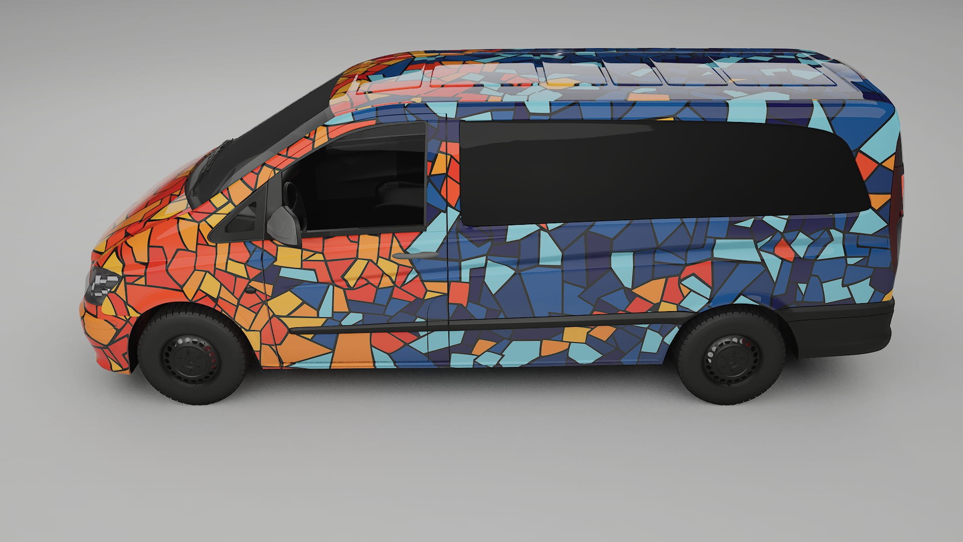Mercedes Vito Short W639 facelift LCI BARCELONA Designed Wrap PPF Kit – Printable Polyurethane Film