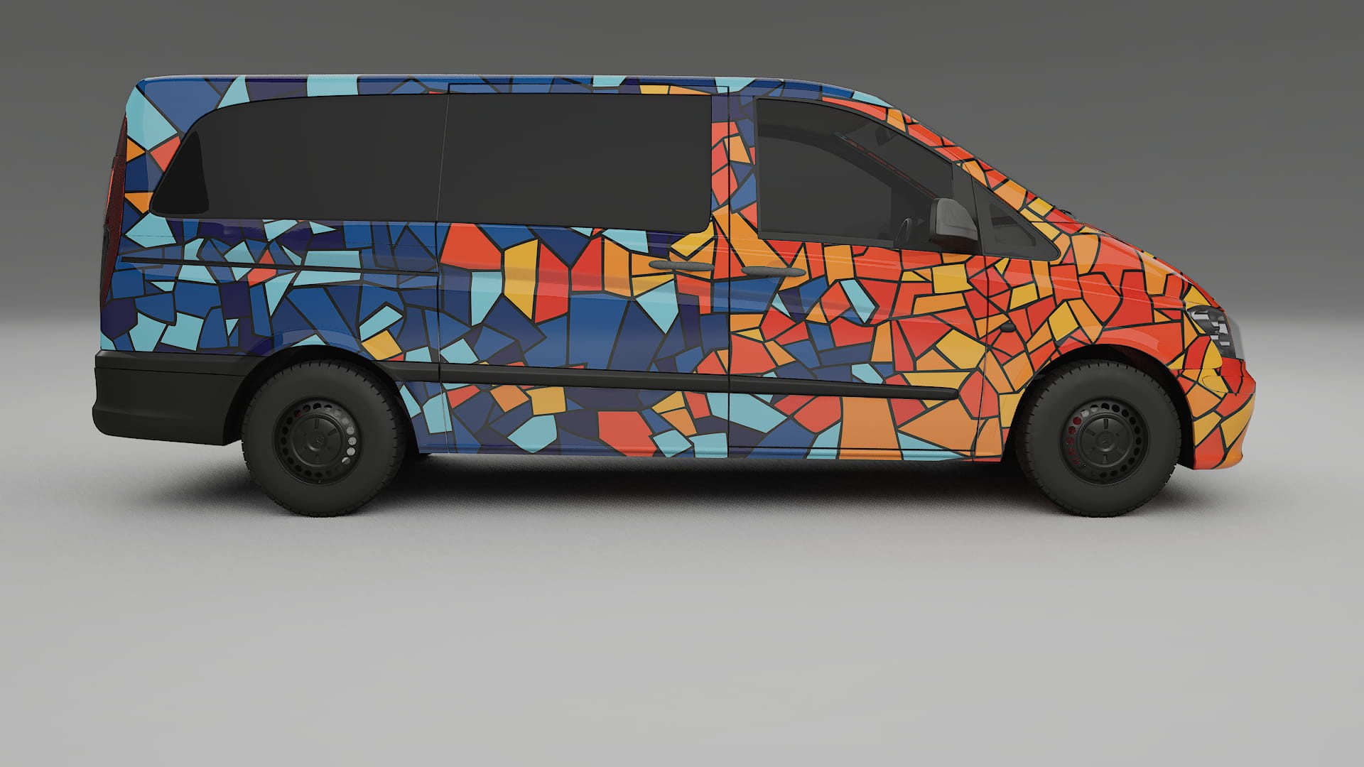 Mercedes Vito Short W639 facelift LCI BARCELONA Designed Wrap PPF Kit – Printable Polyurethane Film