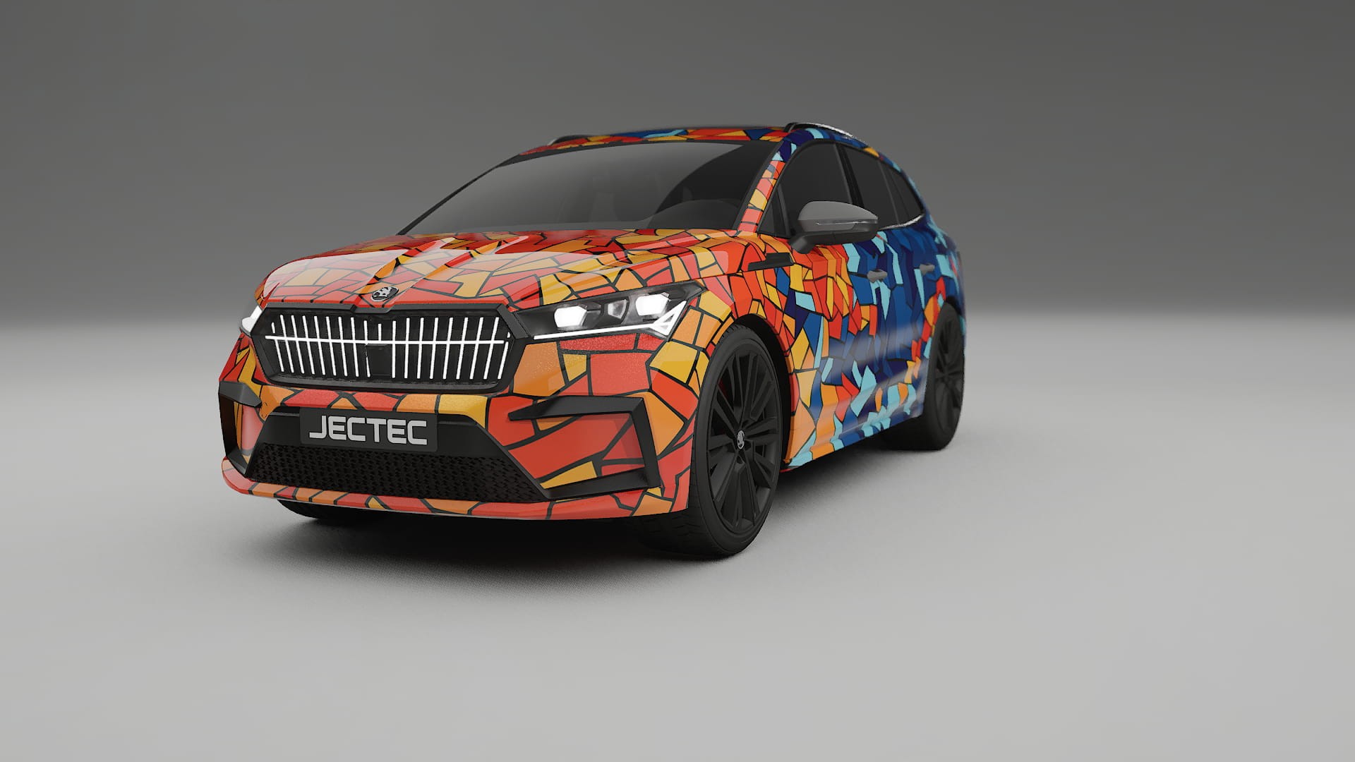 Škoda Enyaq MEB BARCELONA Designed Wrap PPF Kit – Printable Polyurethane Film