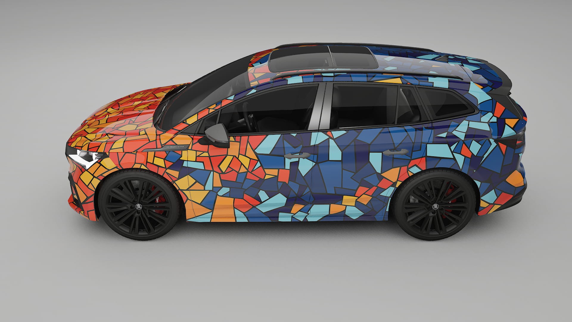 Škoda Enyaq MEB BARCELONA Designed Wrap PPF Kit – Printable Polyurethane Film
