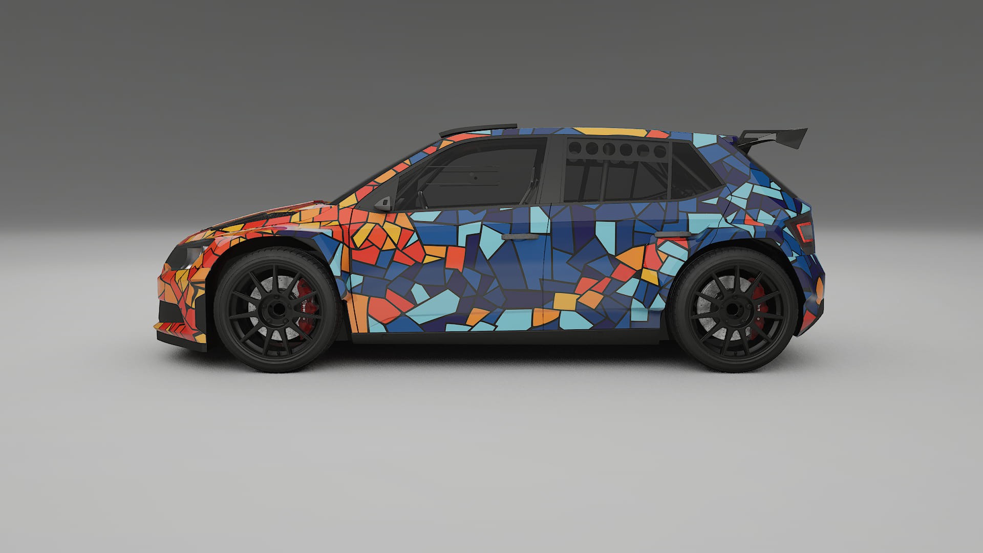 Škoda Fabia R5 6V BARCELONA Designed Wrap PPF Kit – Printable Polyurethane Film
