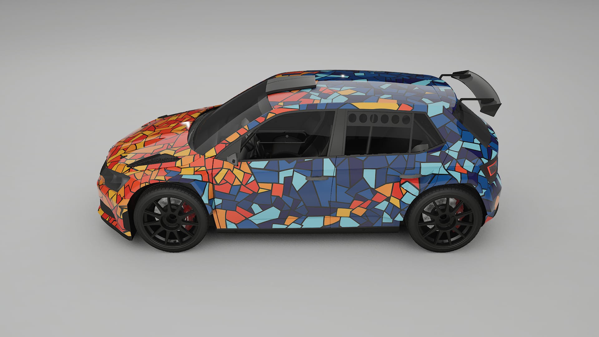Škoda Fabia R5 6V BARCELONA Designed Wrap PPF Kit – Printable Polyurethane Film