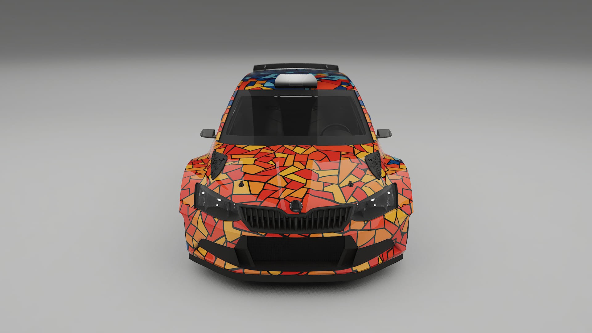 Škoda Fabia R5 6V BARCELONA Designed Wrap PPF Kit – Printable Polyurethane Film