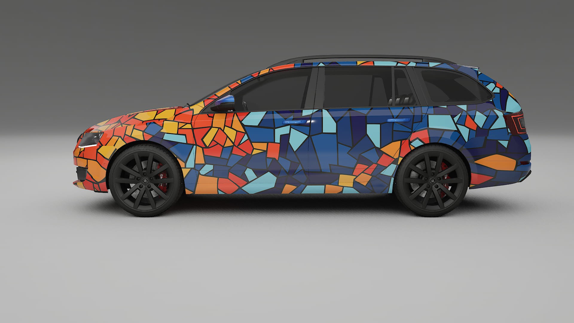 Škoda Octavia combi 5E BARCELONA Designed Wrap PPF Kit – Printable Polyurethane Film
