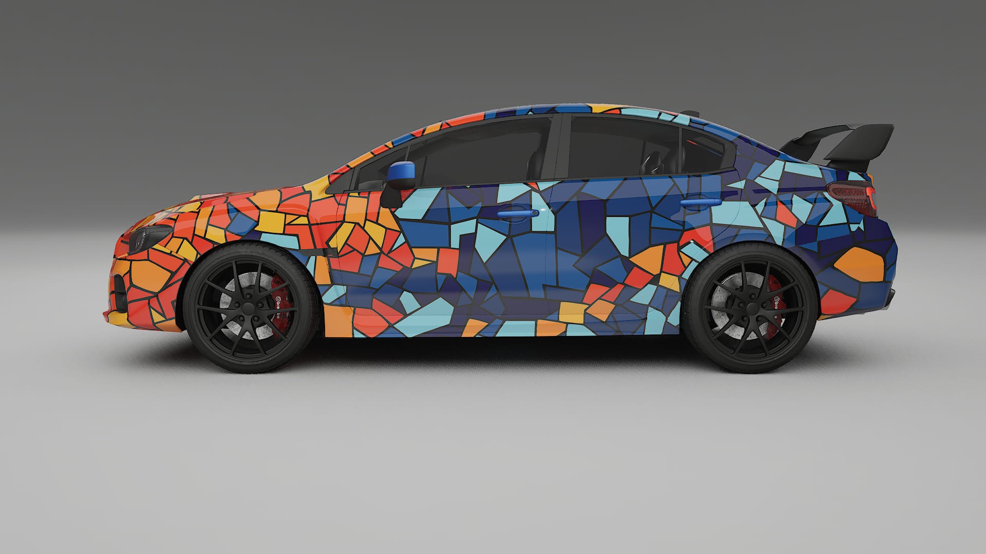 Subaru Impreza WRX Sti VA prefacelift pre-LCI BARCELONA Designed Wrap PPF Kit – Printable Polyurethane Film