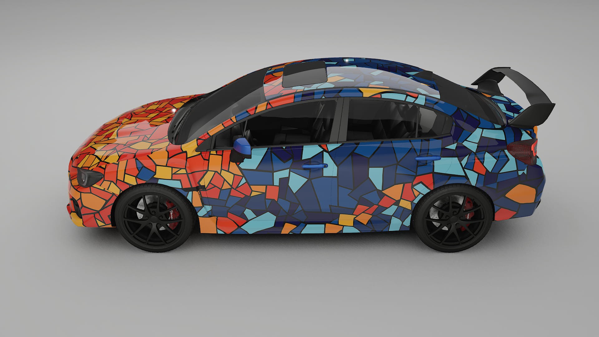 Subaru Impreza WRX Sti VA prefacelift pre-LCI BARCELONA Designed Wrap PPF Kit – Printable Polyurethane Film